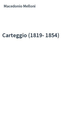 Carteggio (1819-1854)