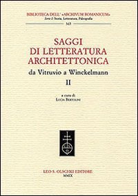 Saggi di letteratura architettonica, da Vitruvio a Winckelmann