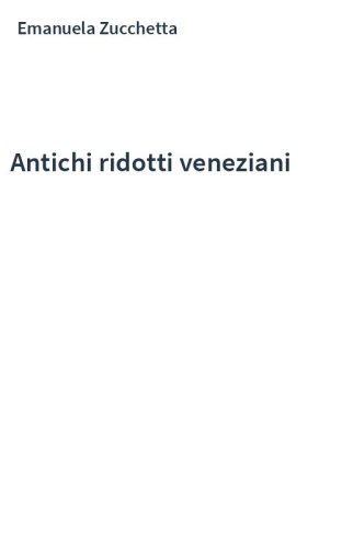 Antichi ridotti veneziani