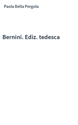 Bernini. Ediz. tedesca