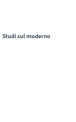 Studi sul moderno