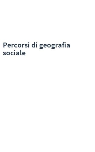 Percorsi di geografia sociale