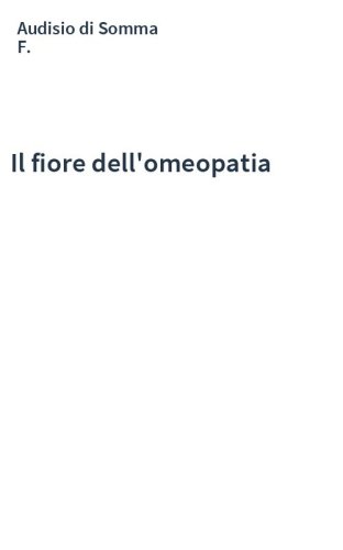 Il fiore dell'omeopatia