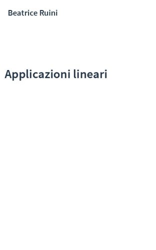 Applicazioni lineari