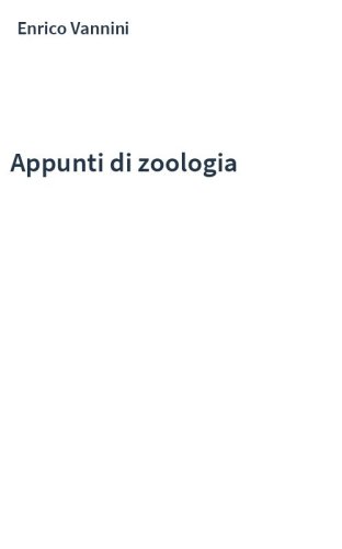 Appunti di zoologia