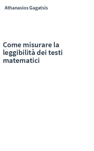 Come misurare la leggibilità dei testi matematici