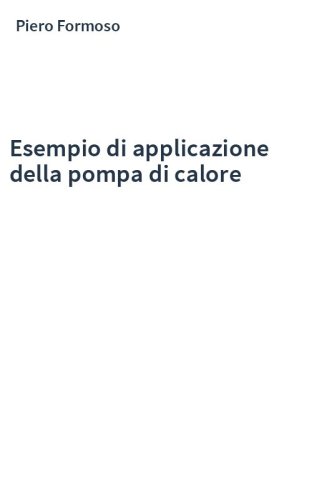 Esempio di applicazione della pompa di calore