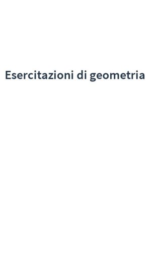 Esercitazioni di geometria