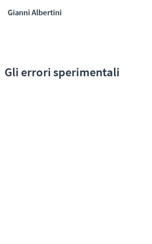 Gli errori sperimentali