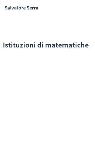 Istituzioni di matematiche