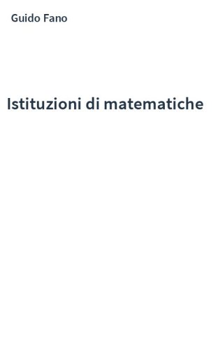 Istituzioni di matematiche