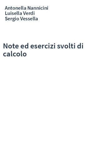 Note ed esercizi svolti di calcolo