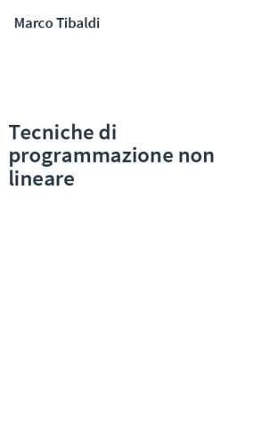 Tecniche di programmazione non lineare