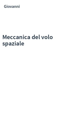Meccanica del volo spaziale