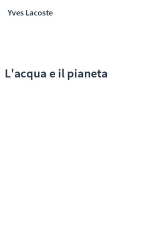 L'acqua e il pianeta