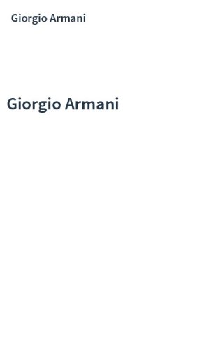 Giorgio Armani