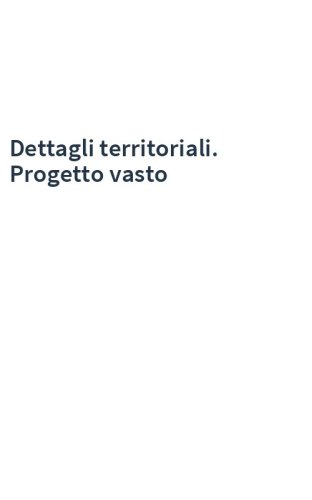 Dettagli territoriali. Progetto vasto