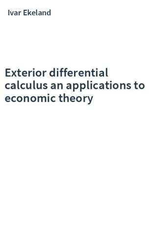 Exterior differential calculus an applications to economic theory