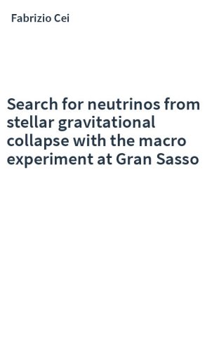 Search for neutrinos from stellar gravitational collapse with the macro experiment at Gran Sasso