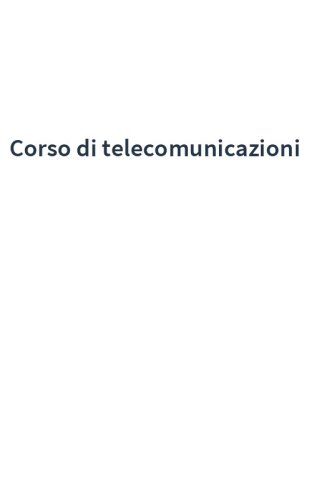Corso di telecomunicazioni
