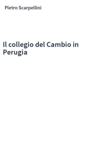 Il collegio del Cambio in Perugia