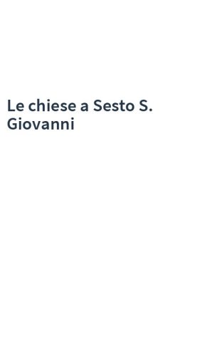 Le chiese a Sesto S. Giovanni