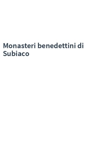 Monasteri benedettini di Subiaco