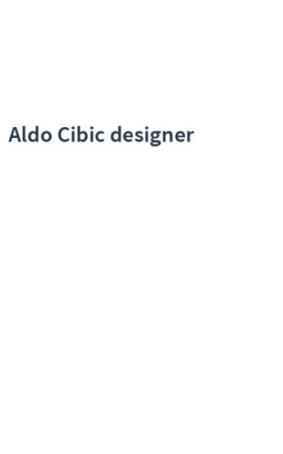 Aldo Cibic designer