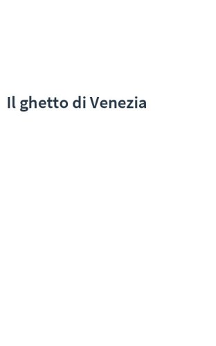 Il ghetto di Venezia