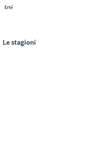 Le stagioni