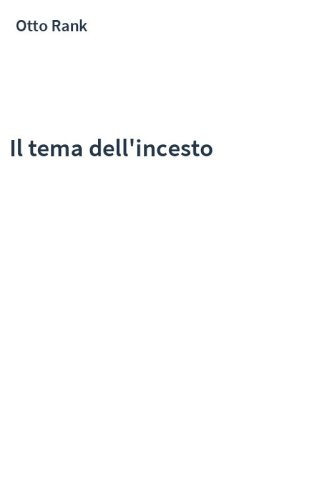 Il tema dell'incesto