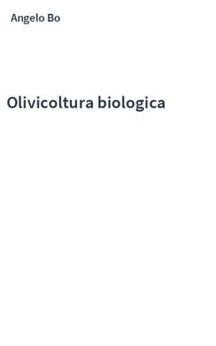 Olivicoltura biologica