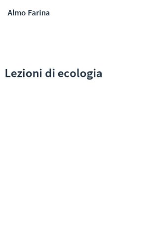 Lezioni di ecologia