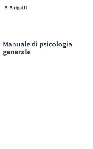 Manuale di psicologia generale