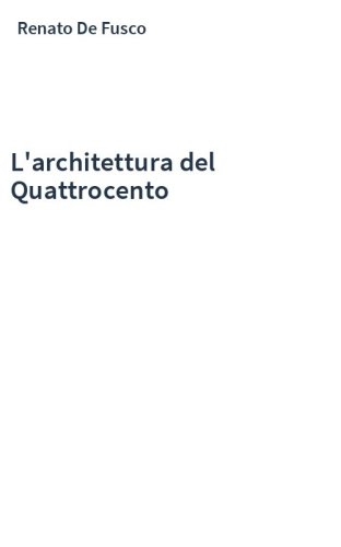 L'architettura del Quattrocento