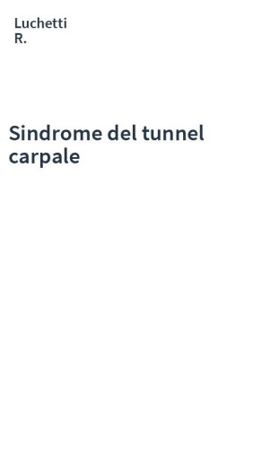 Sindrome del tunnel carpale
