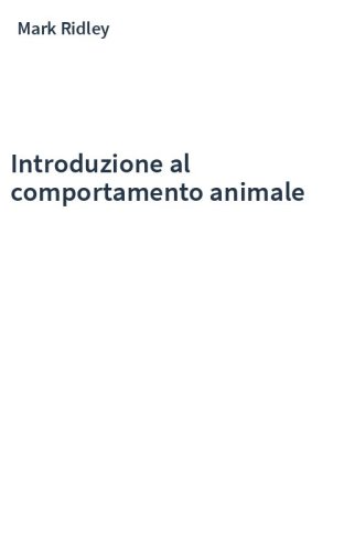 Introduzione al comportamento animale