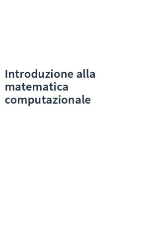 Introduzione alla matematica computazionale
