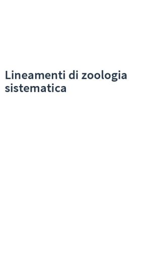 Lineamenti di zoologia sistematica