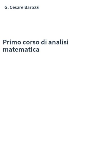 Primo corso di analisi matematica