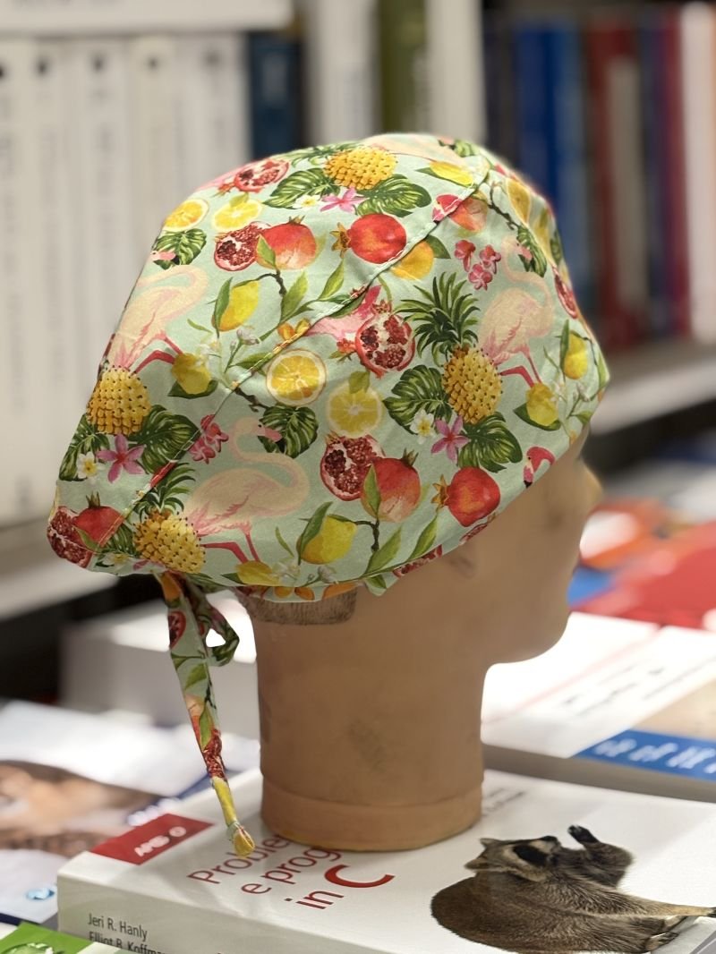 Cappellino chirurgico fantasia flamingo (taglia M) | 2